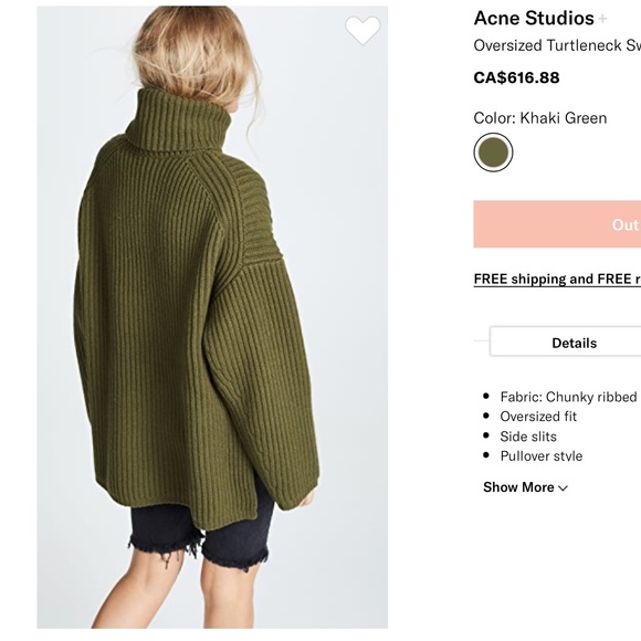 Acne Studios Oversized Ribbed turtleneck sweater - Picture 10 of 10